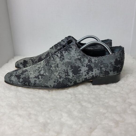Messico Men\'s Size 9.5 Oxford Derby  Gray  Leather Camo Shoes main image 10